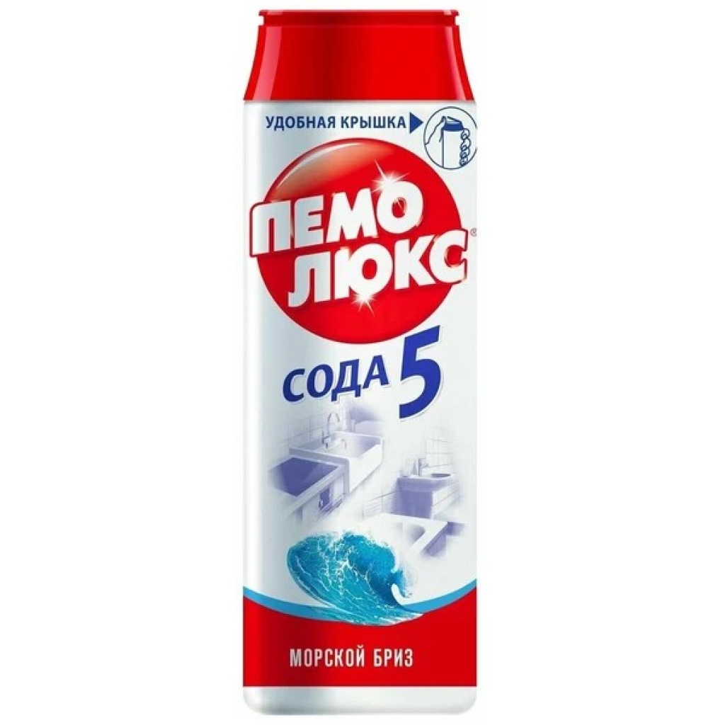 Чистящий порошок “Пемолюкс+сода” 480 гр. (х16) (Морской бриз) Россия